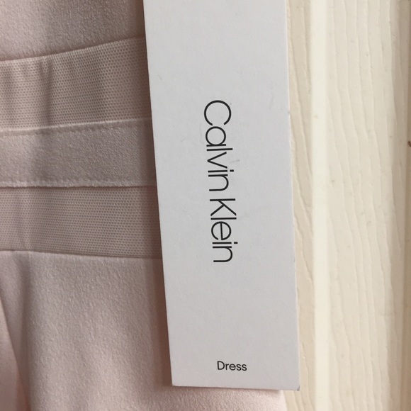 NWT Calvin Klein Fit Flare Sleeveless Dress Pink 8 - Picture 10 of 13